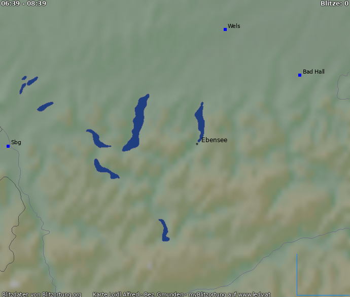 Lightning map Ebensee 2024-04-25 00:01:02